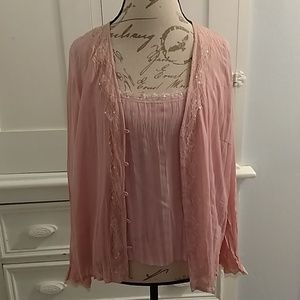 Bay Studio dusty rose blouse Sz PL